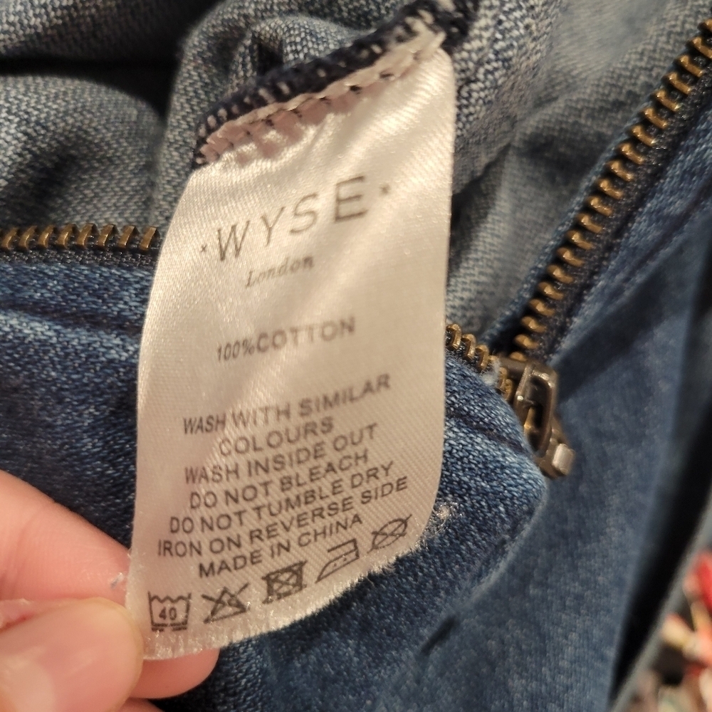 Wyse London Size 1 Us Size S Demin Cotton Zip Front Jumpsuit - Picture 5 of 5